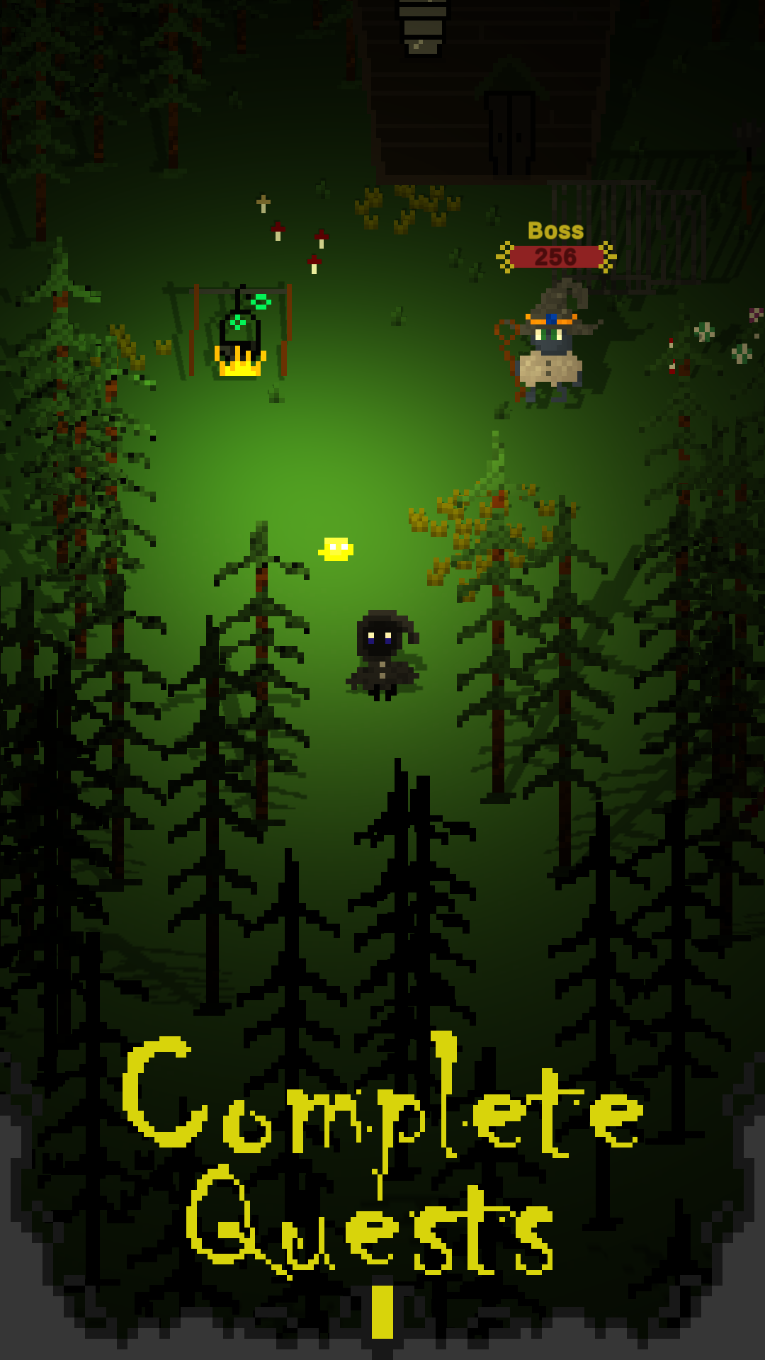 Whispering Lights gameplay showing quest-related game context.